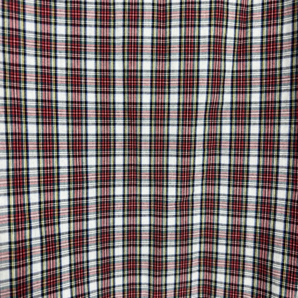 Ralph Lauren Yarmouth Mens 15.5 32/33 Tartan Plaid Button‎ Down Shirt Red Cotton